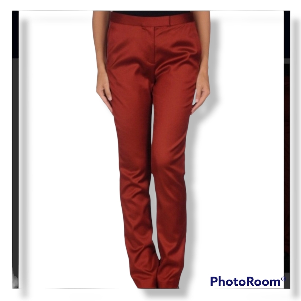 T by Alexander Wang Red Slim Trousers